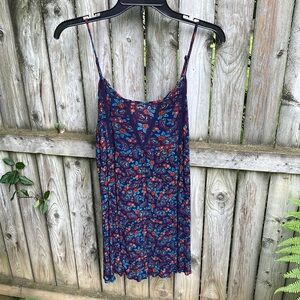 FREE w/purchase Forever 21 paisley floral sundress coverup adjustable straps M